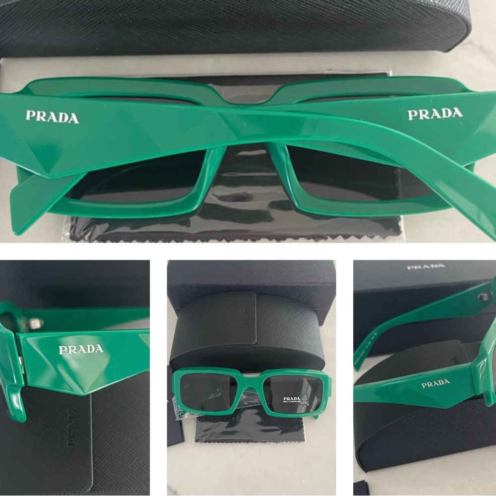 PRADA UNISEX GREEN SUNGLASSES AS SEEN ON CELEBS LIKE MONICA DENISE - Picture 12 of 16